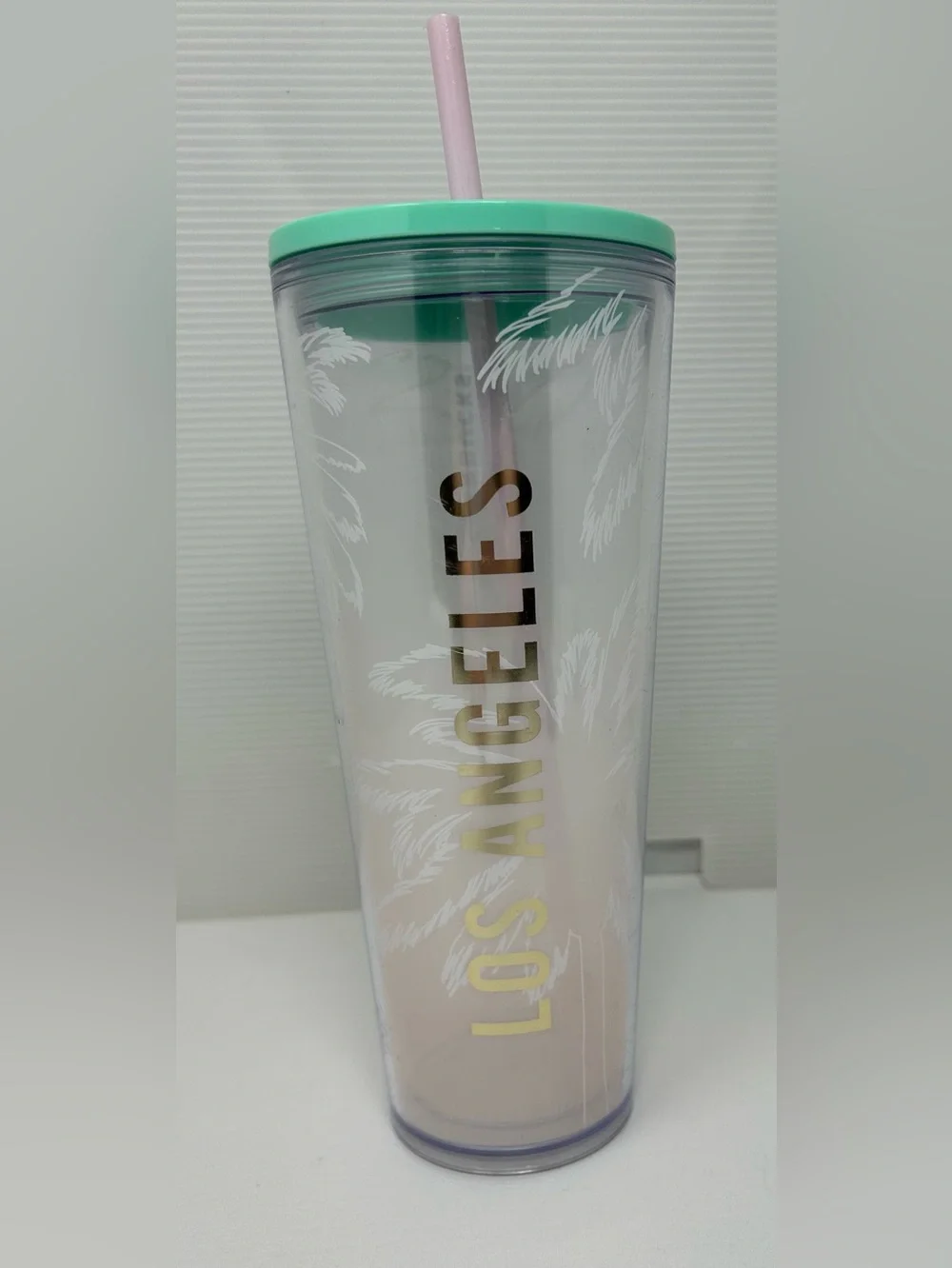 Starbucks Los Angeles Tropical Palm Trees Venti Tumbler 24oz